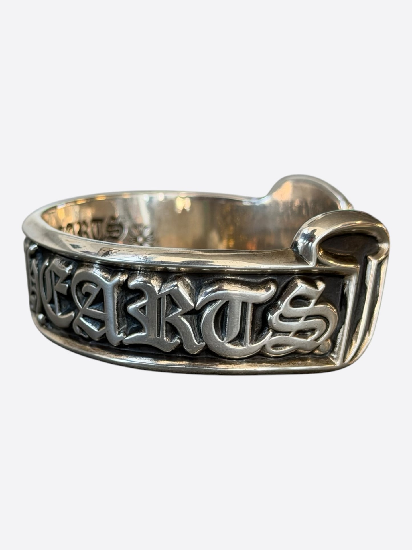 Chrome Hearts Silver Scroll Cuff Bracelet