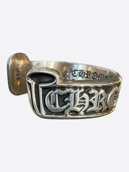 Chrome Hearts Silver Scroll Cuff Bracelet