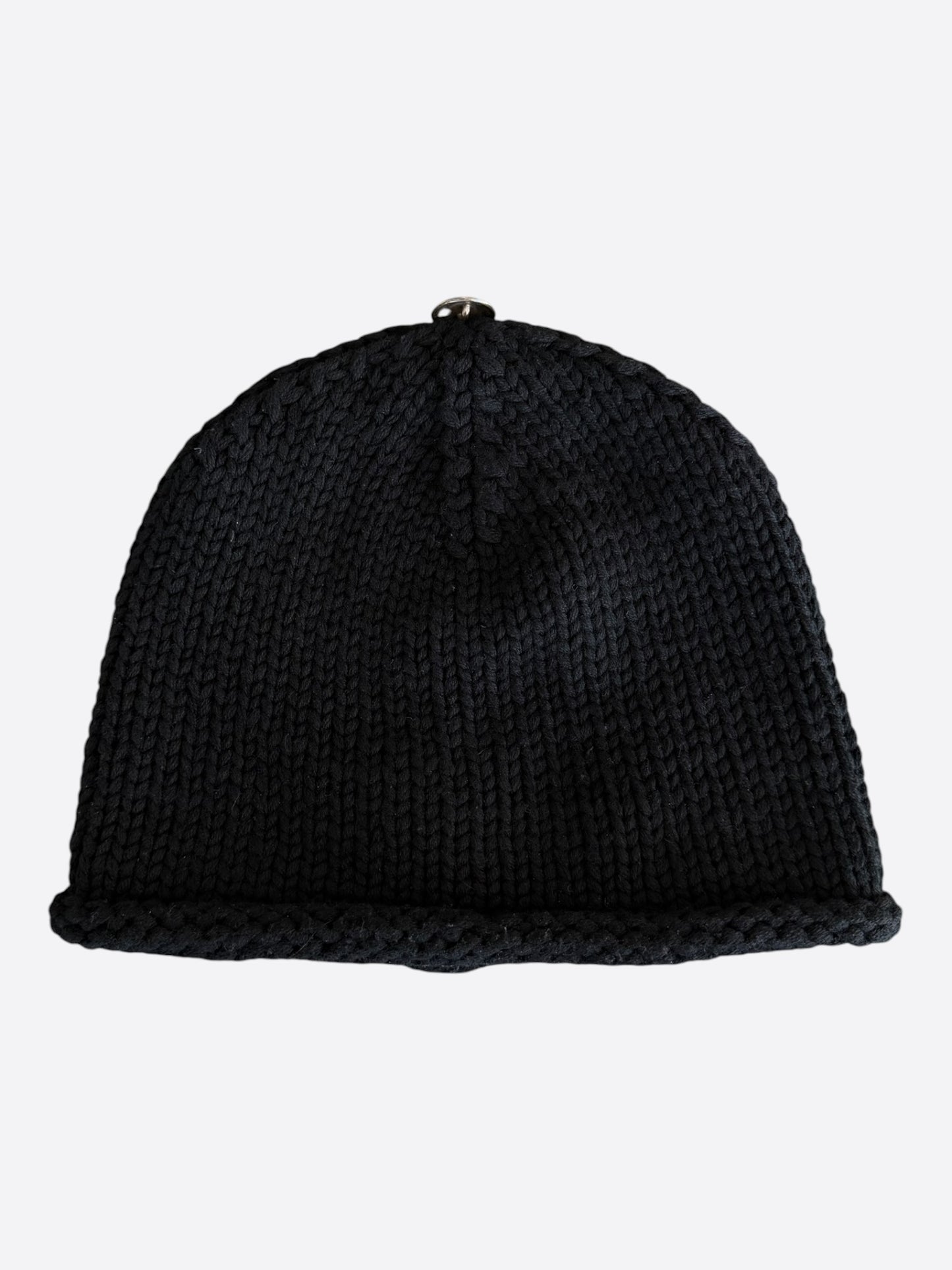 Chrome Hearts Black & Silver Cross Patch Cashmere Beanie