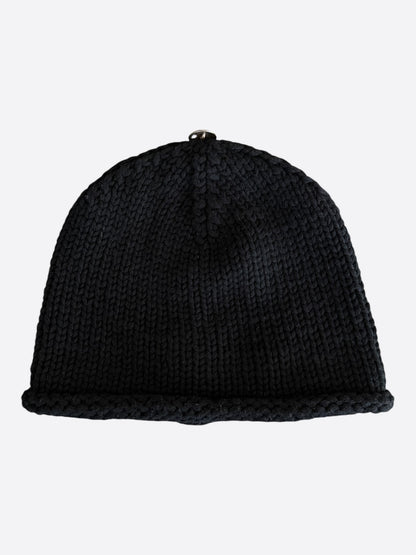 Chrome Hearts Black & Silver Cross Patch Cashmere Beanie