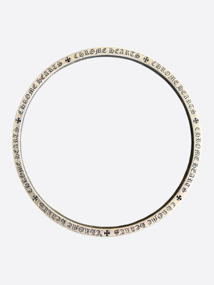 Chrome Hearts Silver Spacer Bangle Bracelet