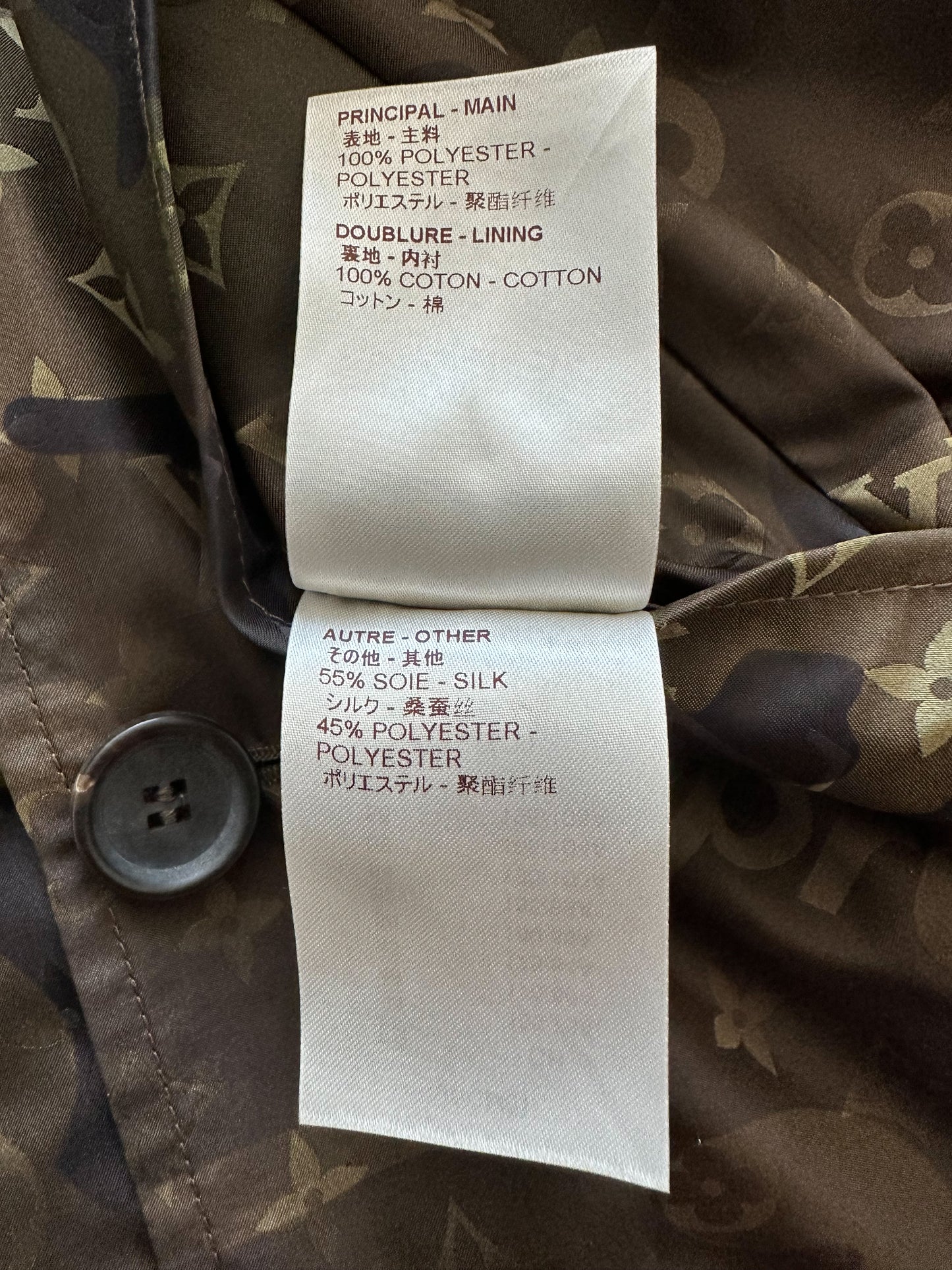 Louis Vuitton Supreme Camo Monogram Reversible Trenchcoat