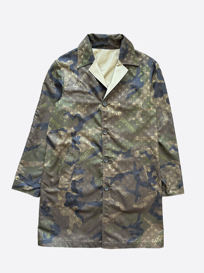 Louis Vuitton Supreme Camo Monogram Reversible Trenchcoat