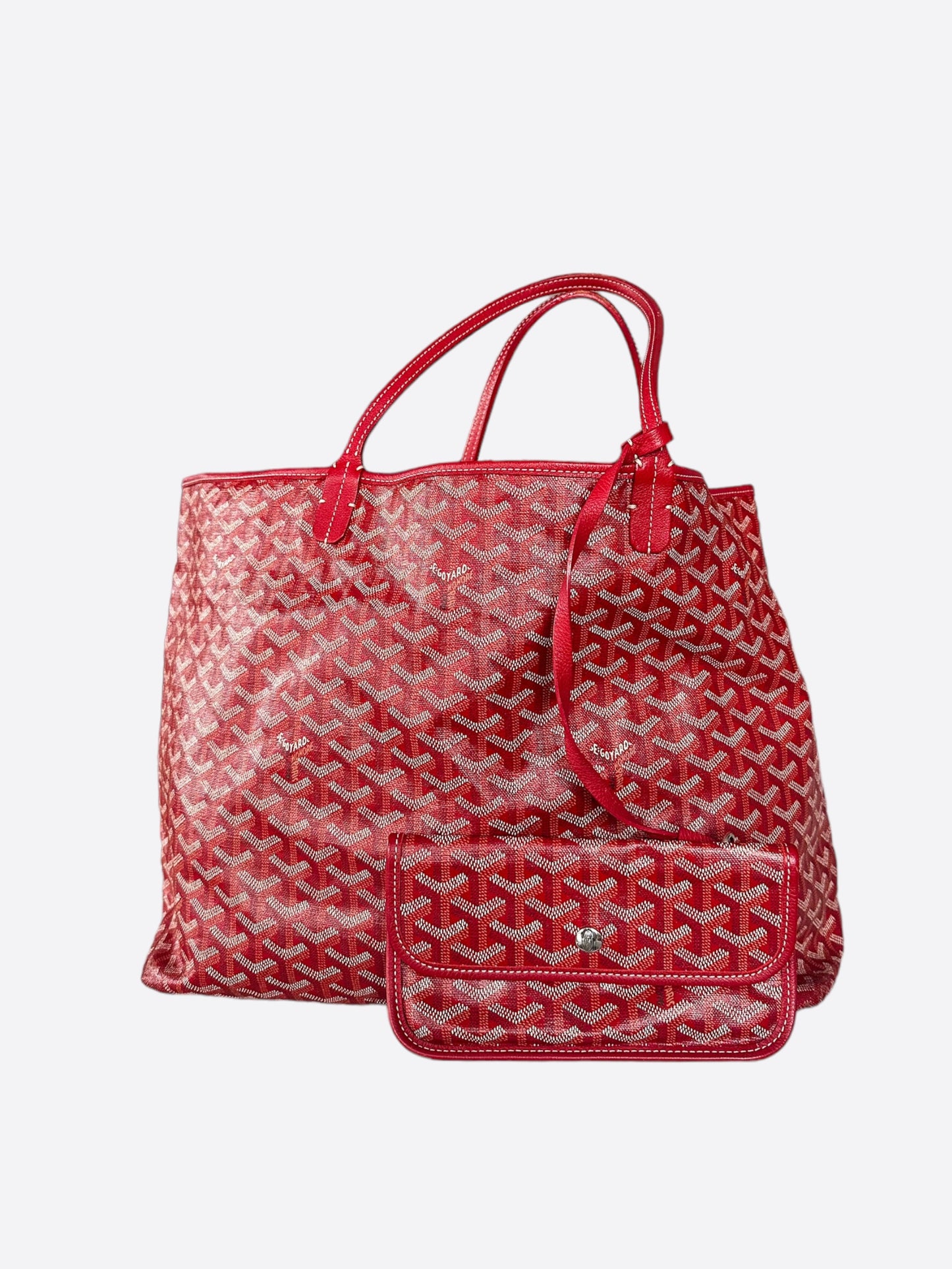 Goyard Red Goyardine St Louis Tote