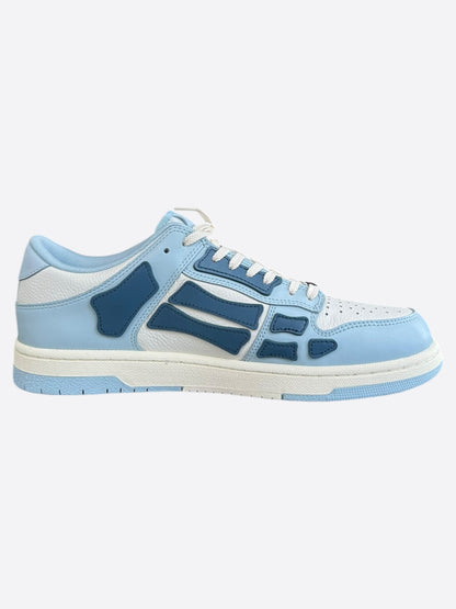 Amiri Blue & White Skeleton Low Top Sneakers