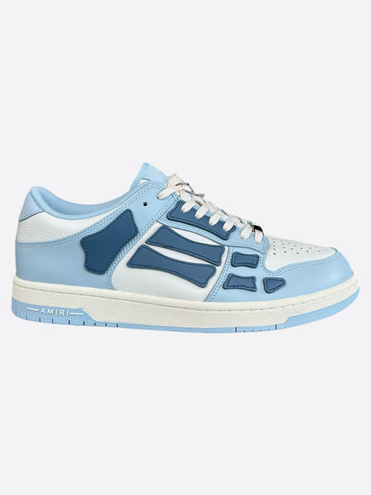 Amiri Blue & White Skeleton Low Top Sneakers