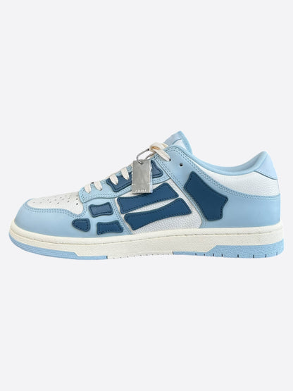 Amiri Blue & White Skeleton Low Top Sneakers