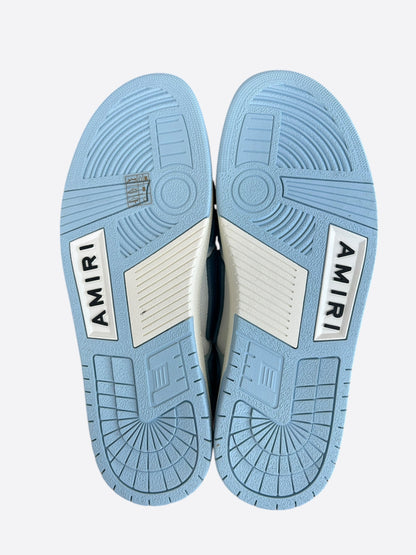 Amiri Blue & White Skeleton Low Top Sneakers