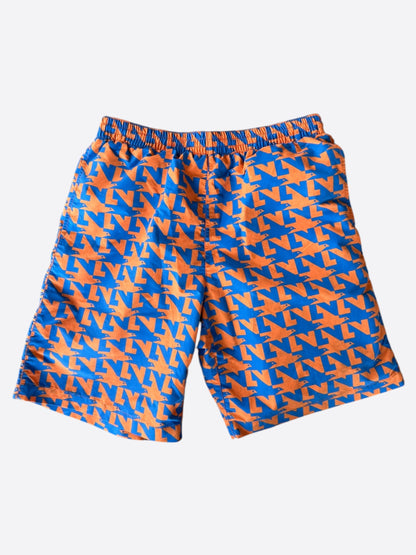 Louis Vuitton Blue & Orange Dove Print Swimshorts