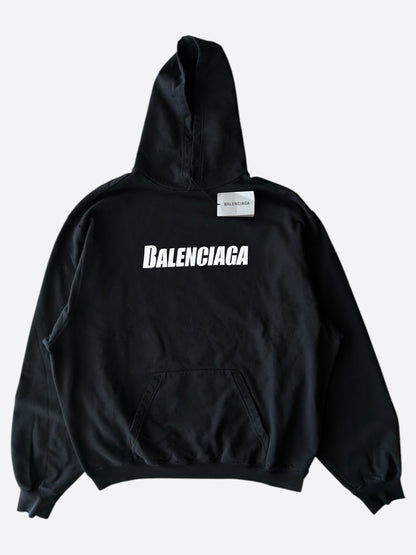 Balenciaga Black & White Logo Hoodie