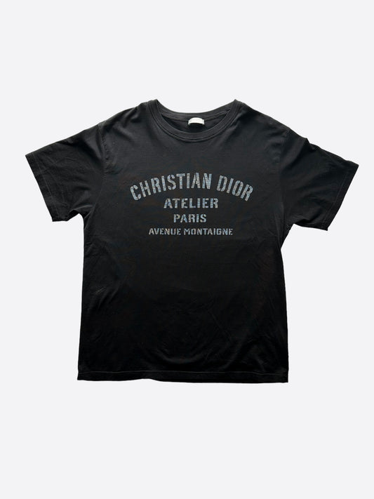 Dior Atelier Black Faded Logo T-Shirt