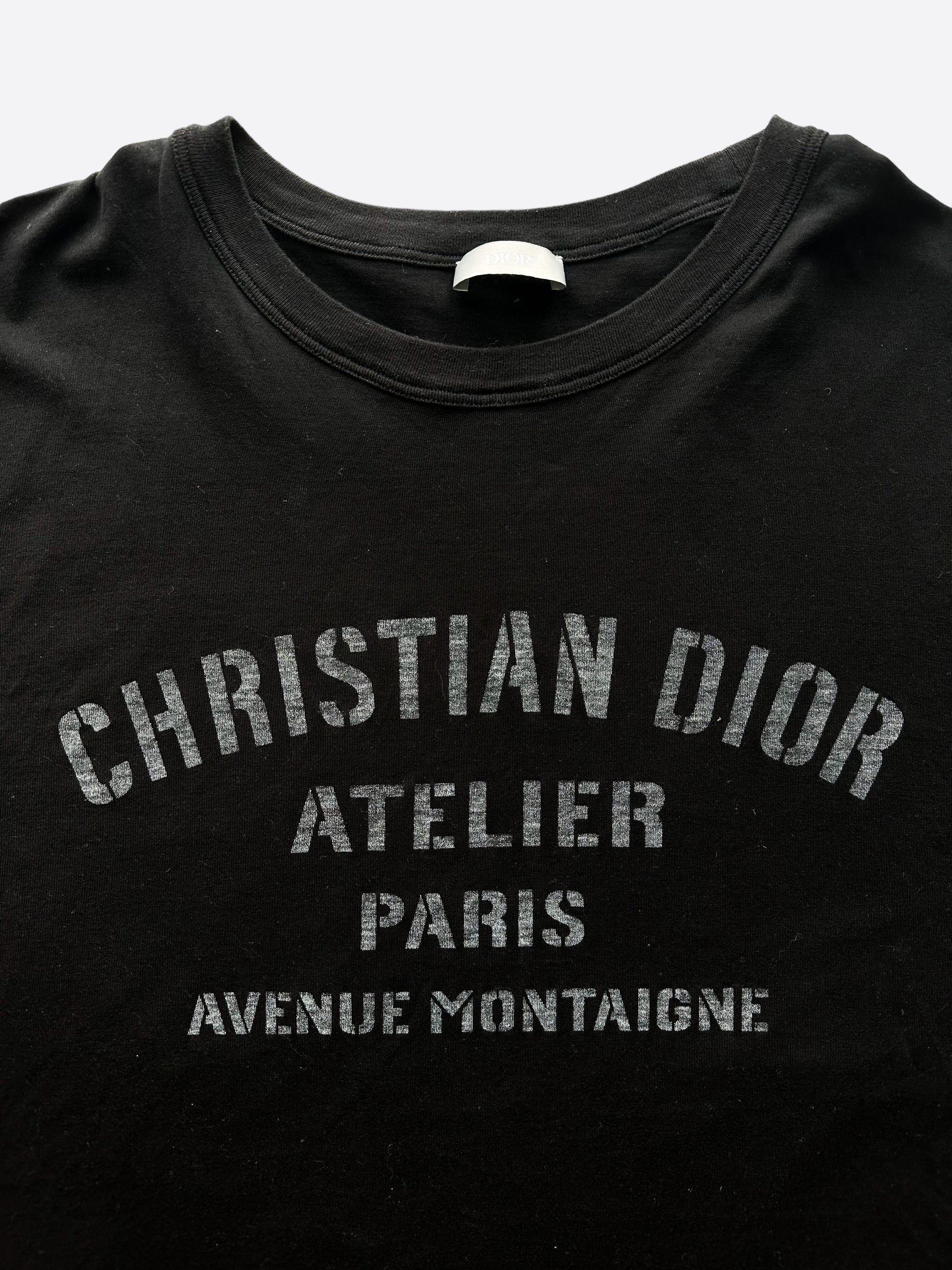 Dior Atelier Black Faded Logo T-Shirt – Savonches