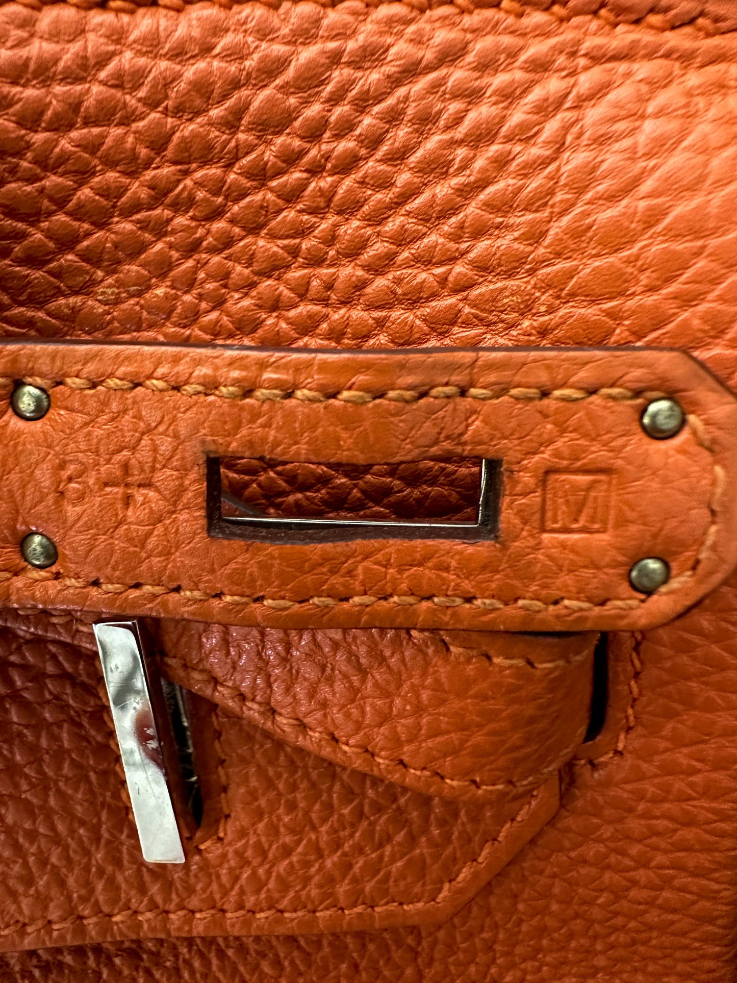 Hermès Orange Togo Leather Birkin 30