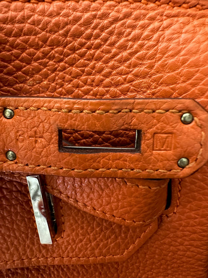 Hermès Orange Togo Leather Birkin 30