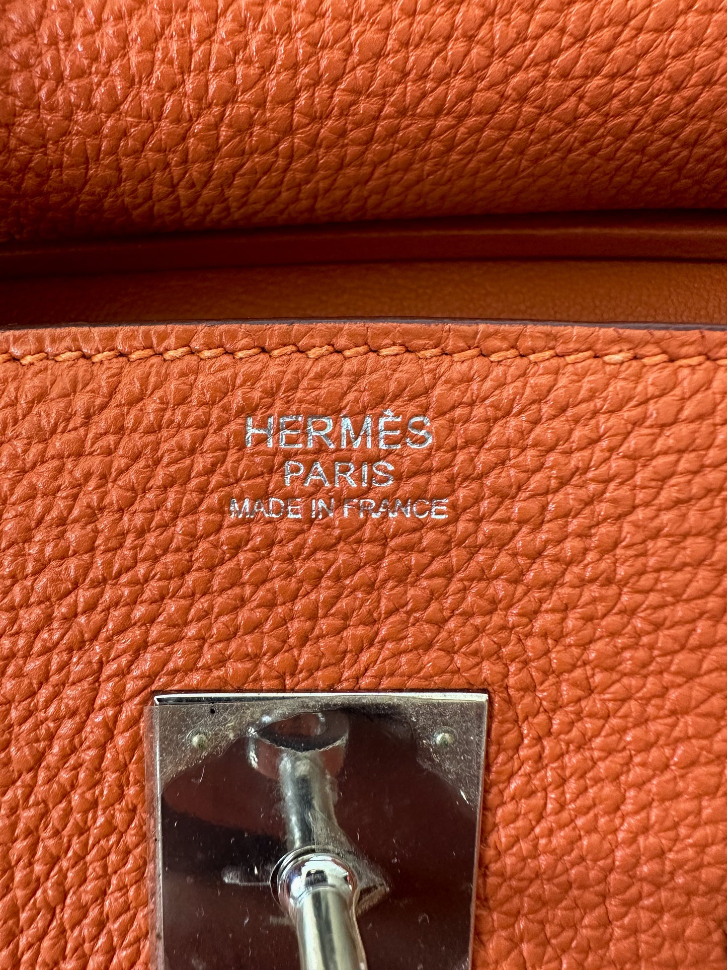 Hermès Orange Togo Leather Birkin 30