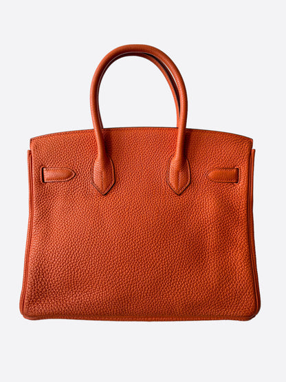 Hermès Orange Togo Leather Birkin 30