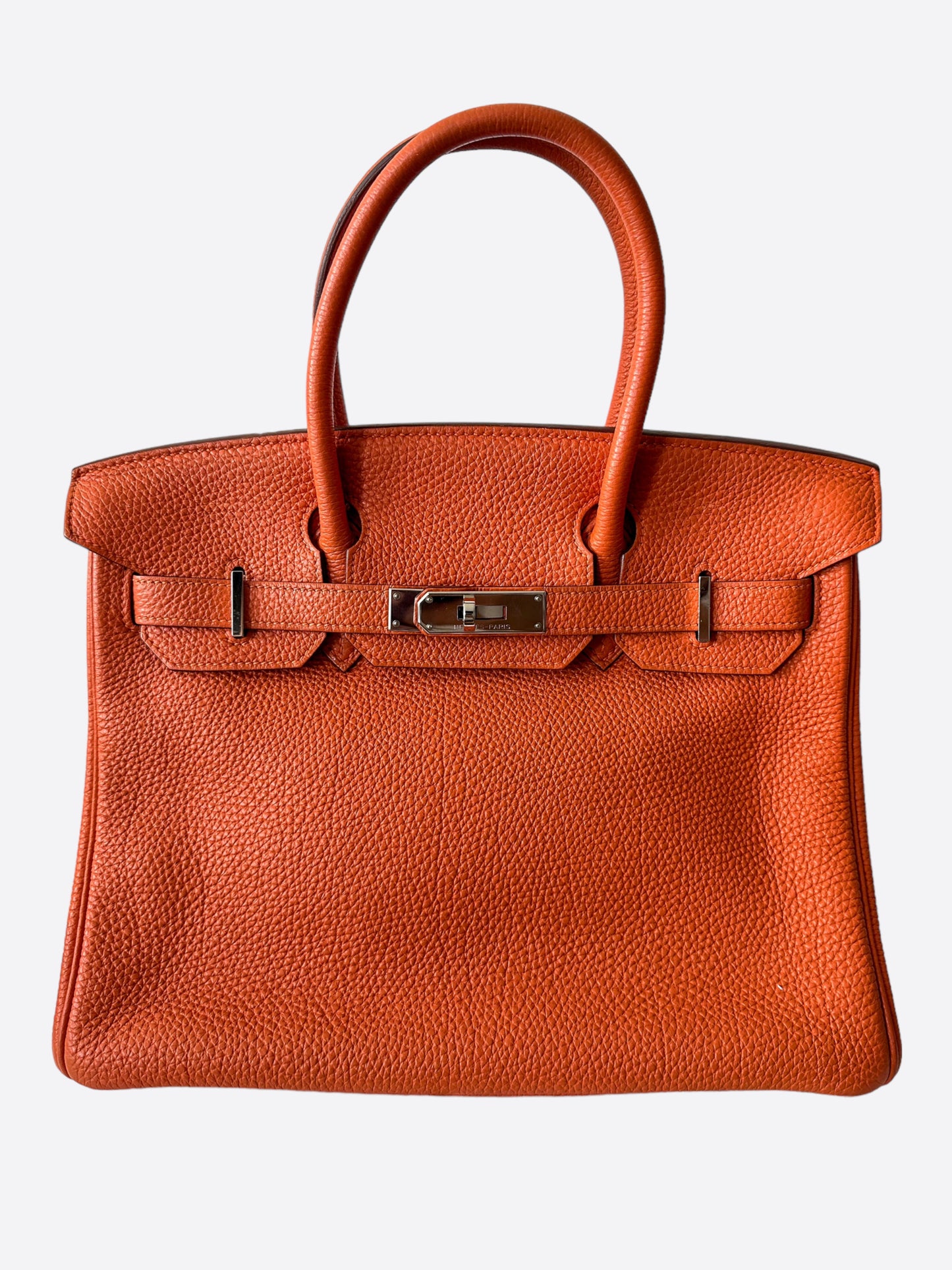 Hermès Orange Togo Leather Birkin 30