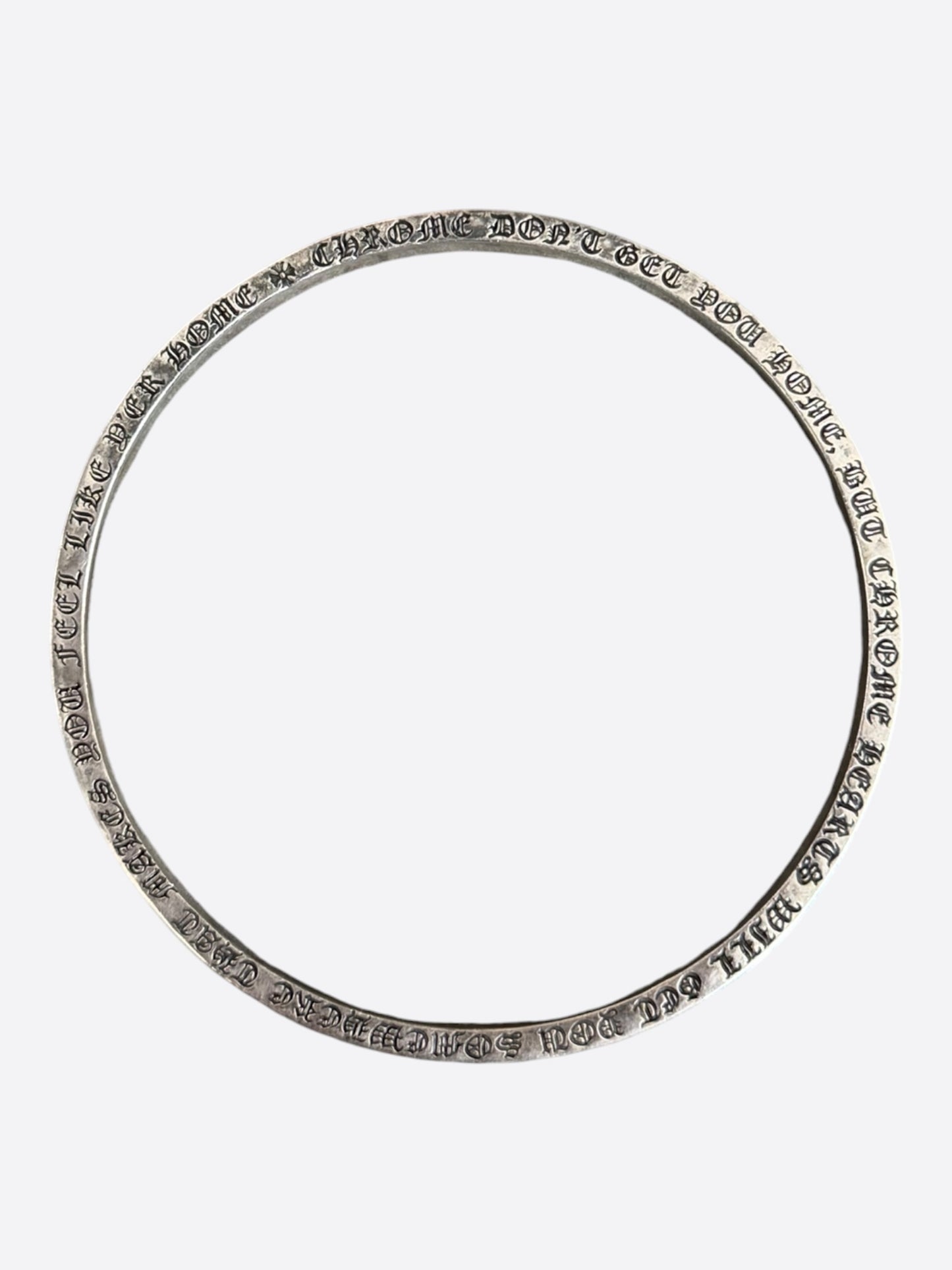 Chrome Hearts Silver Spacer Bangle Bracelet