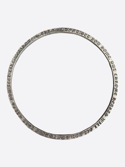 Chrome Hearts Silver Spacer Bangle Bracelet