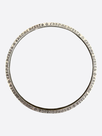 Chrome Hearts Silver Spacer Bangle Bracelet