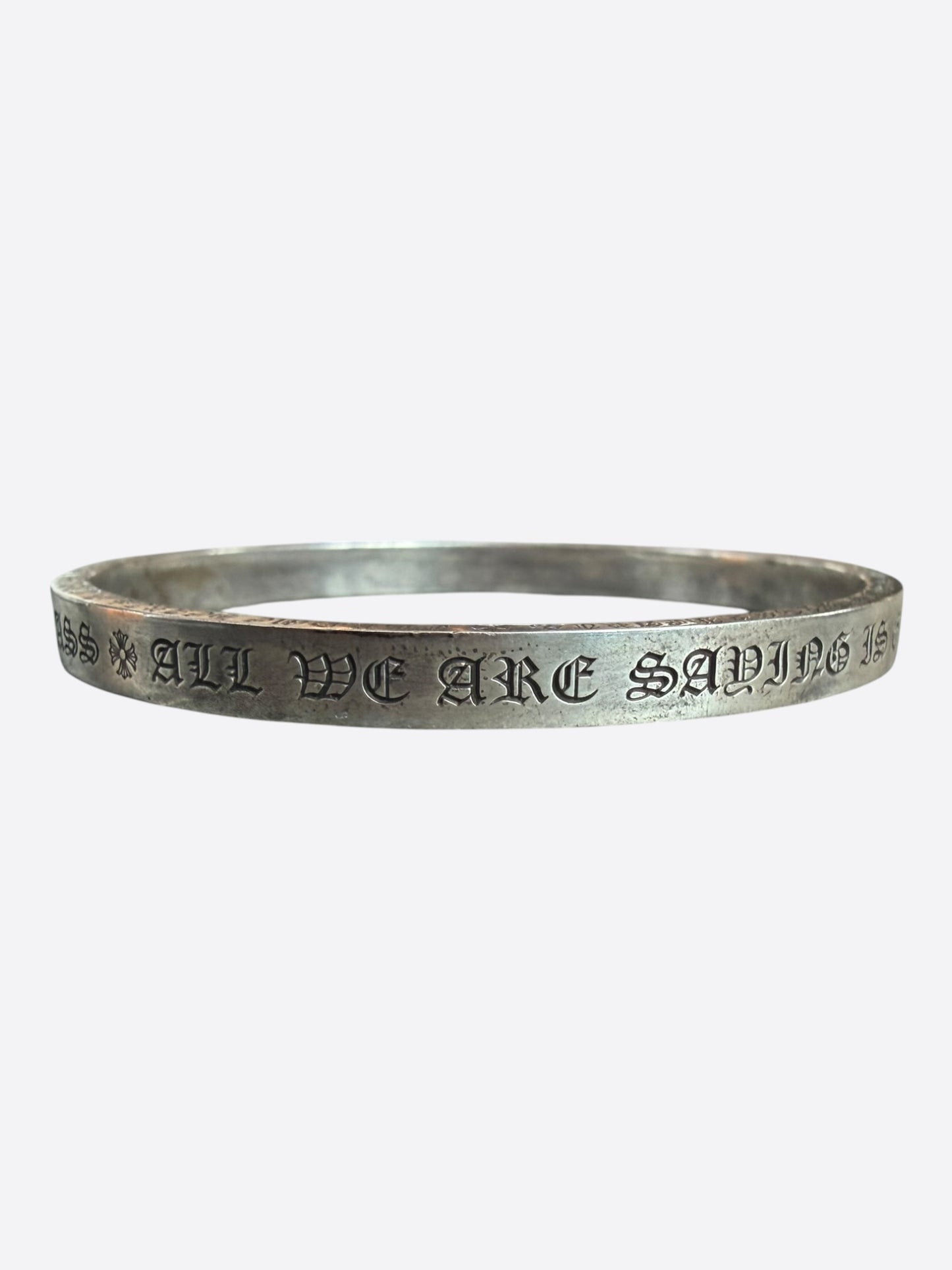 Chrome Hearts Silver Spacer Bangle Bracelet