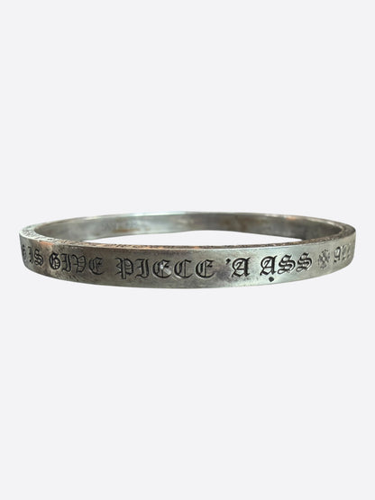 Chrome Hearts Silver Spacer Bangle Bracelet