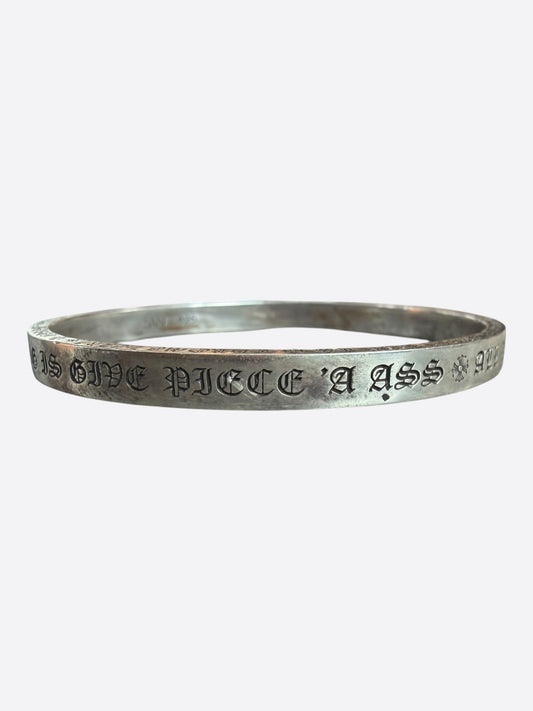 Chrome Hearts Silver Spacer Bangle Bracelet