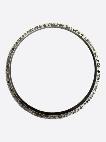 Chrome Hearts Silver Spacer Bangle Bracelet