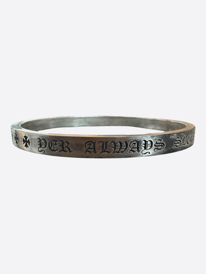 Chrome Hearts Silver Spacer Bangle Bracelet