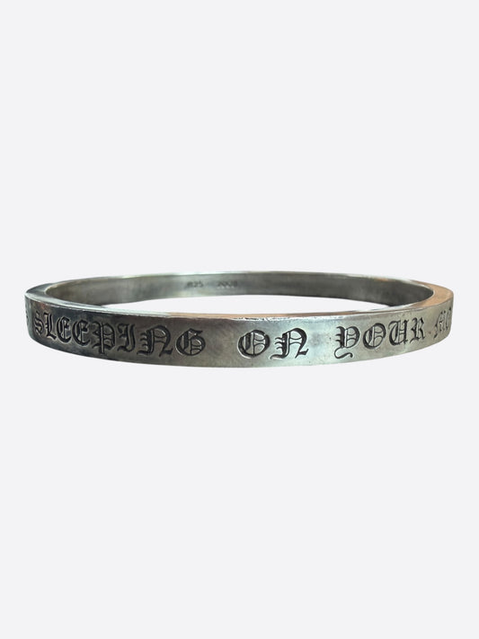 Chrome Hearts Silver Spacer Bangle Bracelet