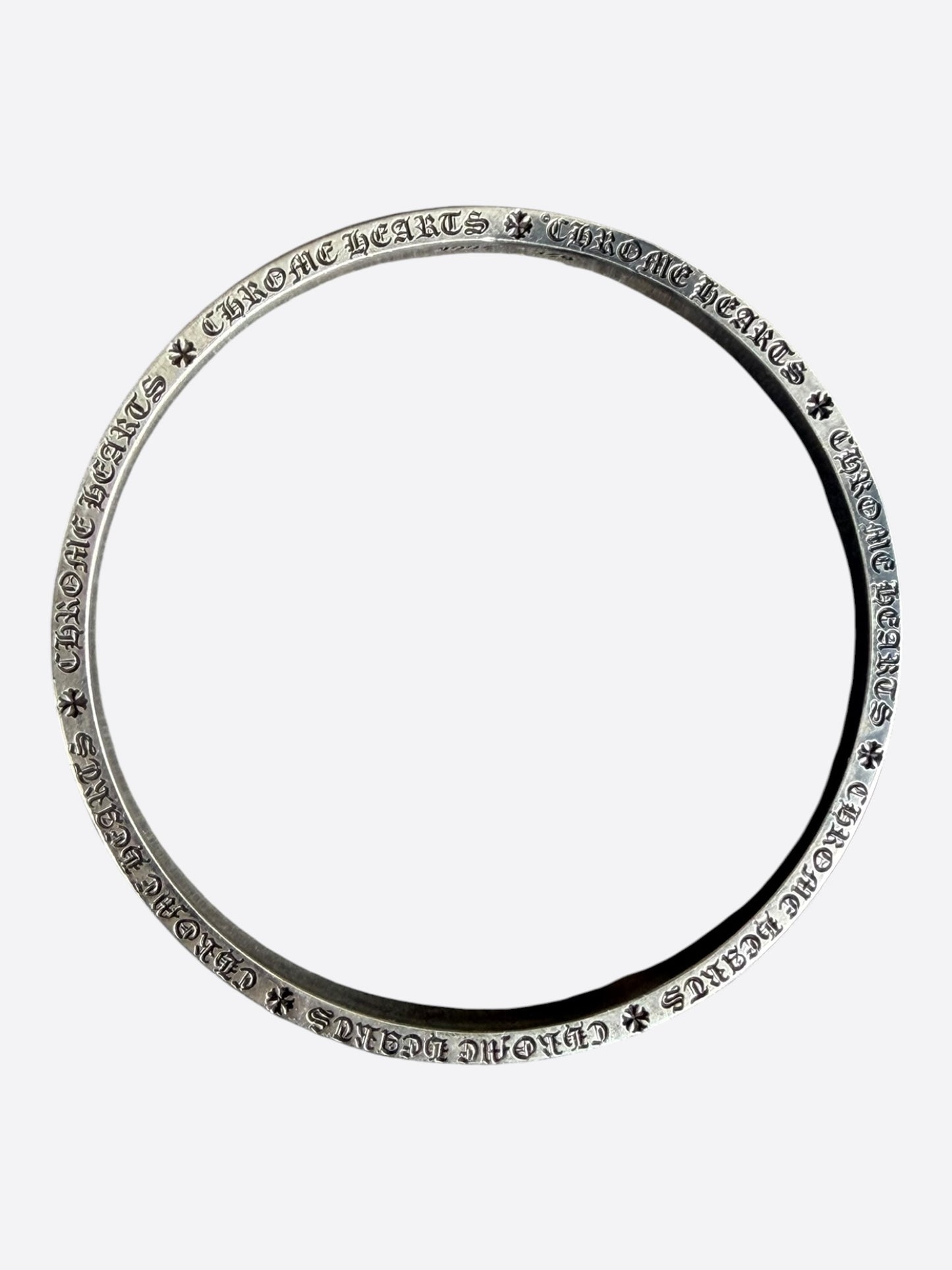 Chrome Hearts Silver Spacer Bangle Bracelet