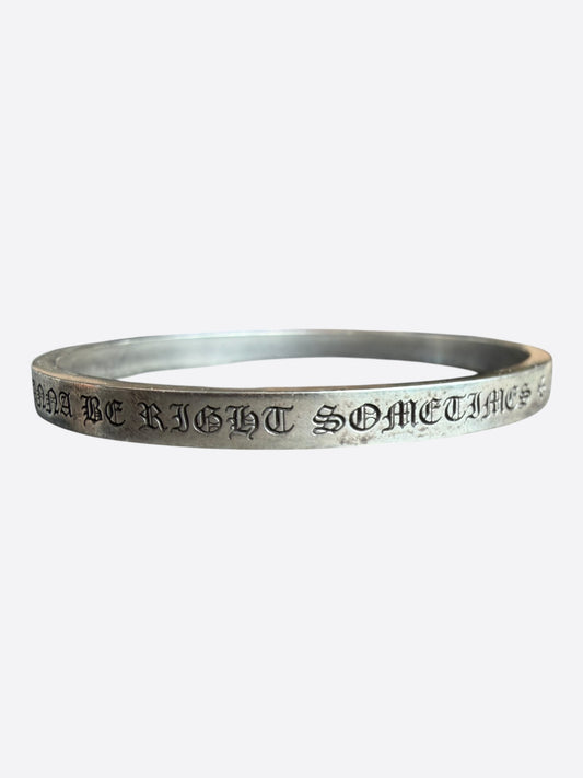 Chrome Hearts Silver Spacer Bangle Bracelet