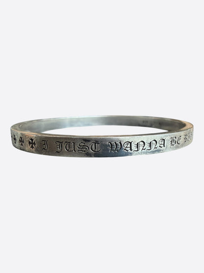 Chrome Hearts Silver Spacer Bangle Bracelet