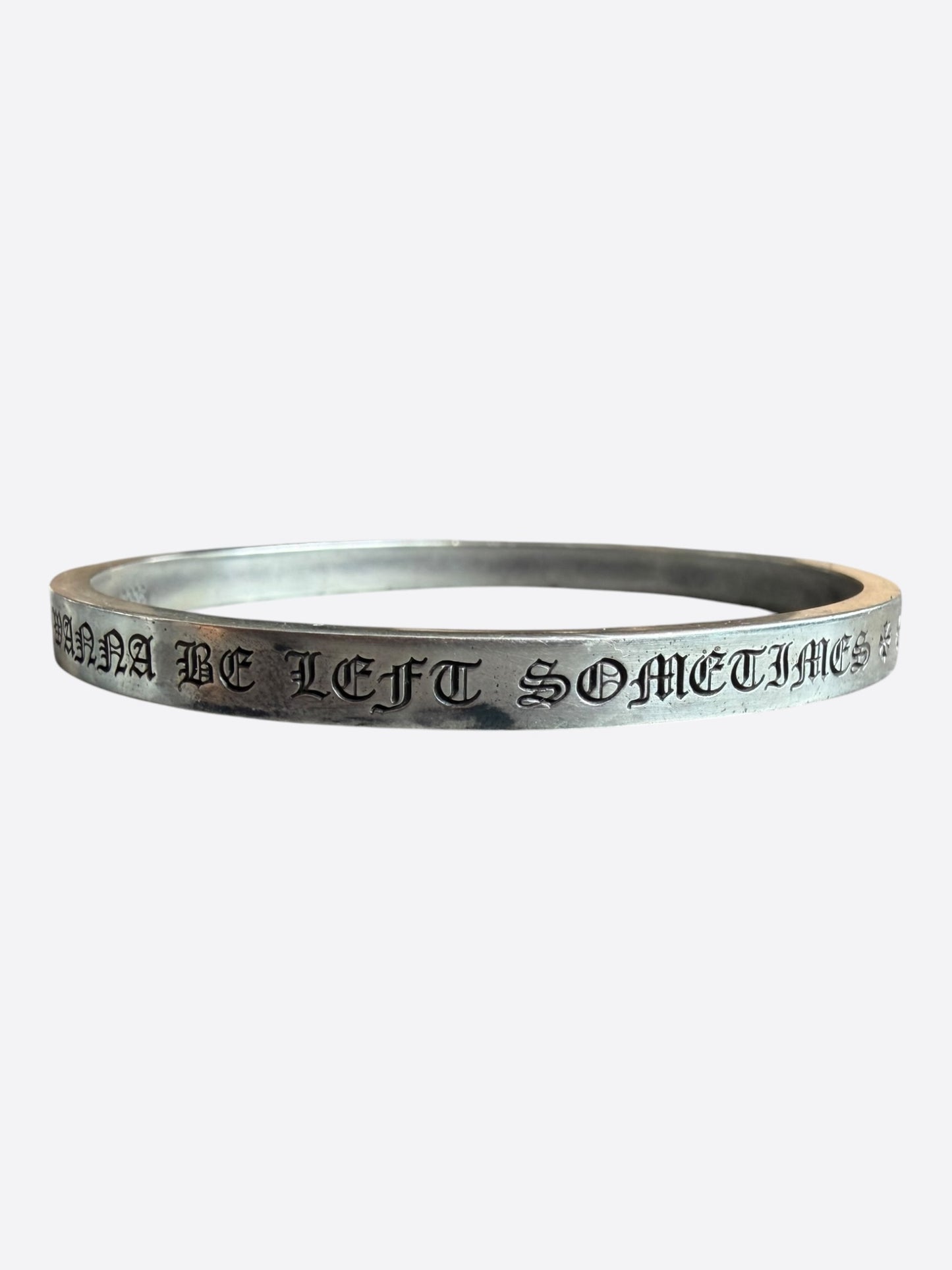 Chrome Hearts Silver Spacer Bangle Bracelet