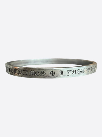 Chrome Hearts Silver Spacer Bangle Bracelet