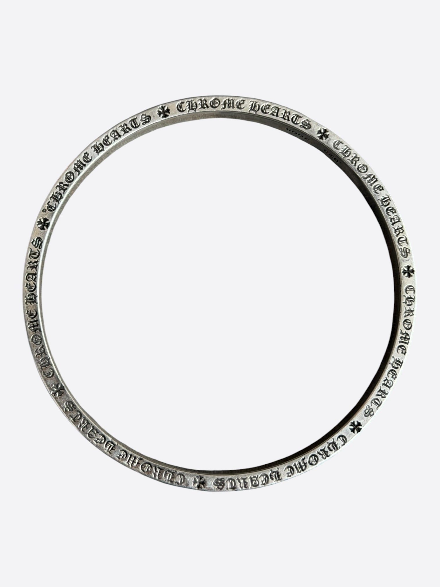 Chrome Hearts Silver Spacer Bangle Bracelet – Savonches