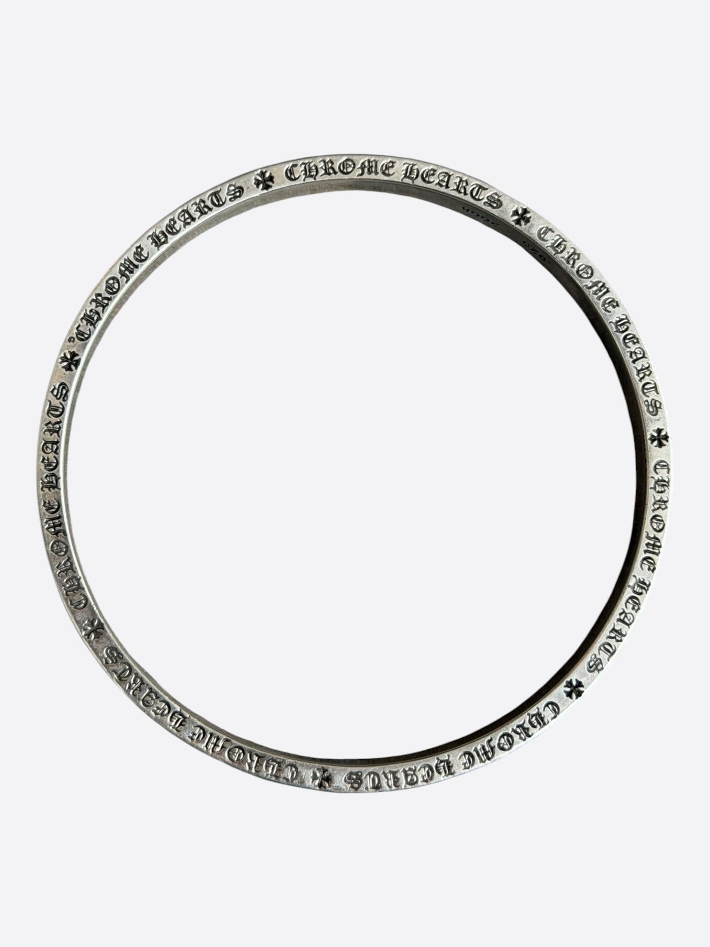 Chrome Hearts Silver Spacer Bangle Bracelet