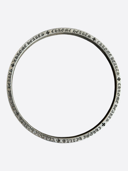 Chrome Hearts Silver Spacer Bangle Bracelet