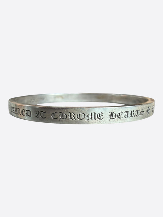 Chrome Hearts Silver Spacer Bangle Bracelet