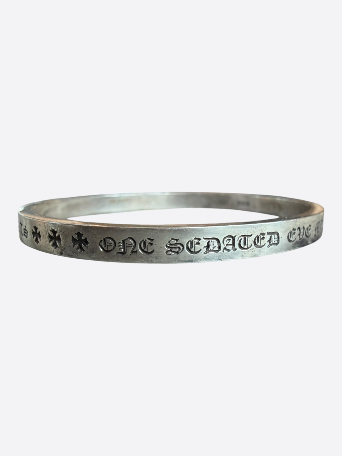 Chrome Hearts Silver Spacer Bangle Bracelet