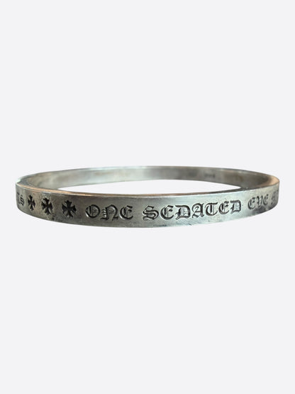 Chrome Hearts Silver Spacer Bangle Bracelet