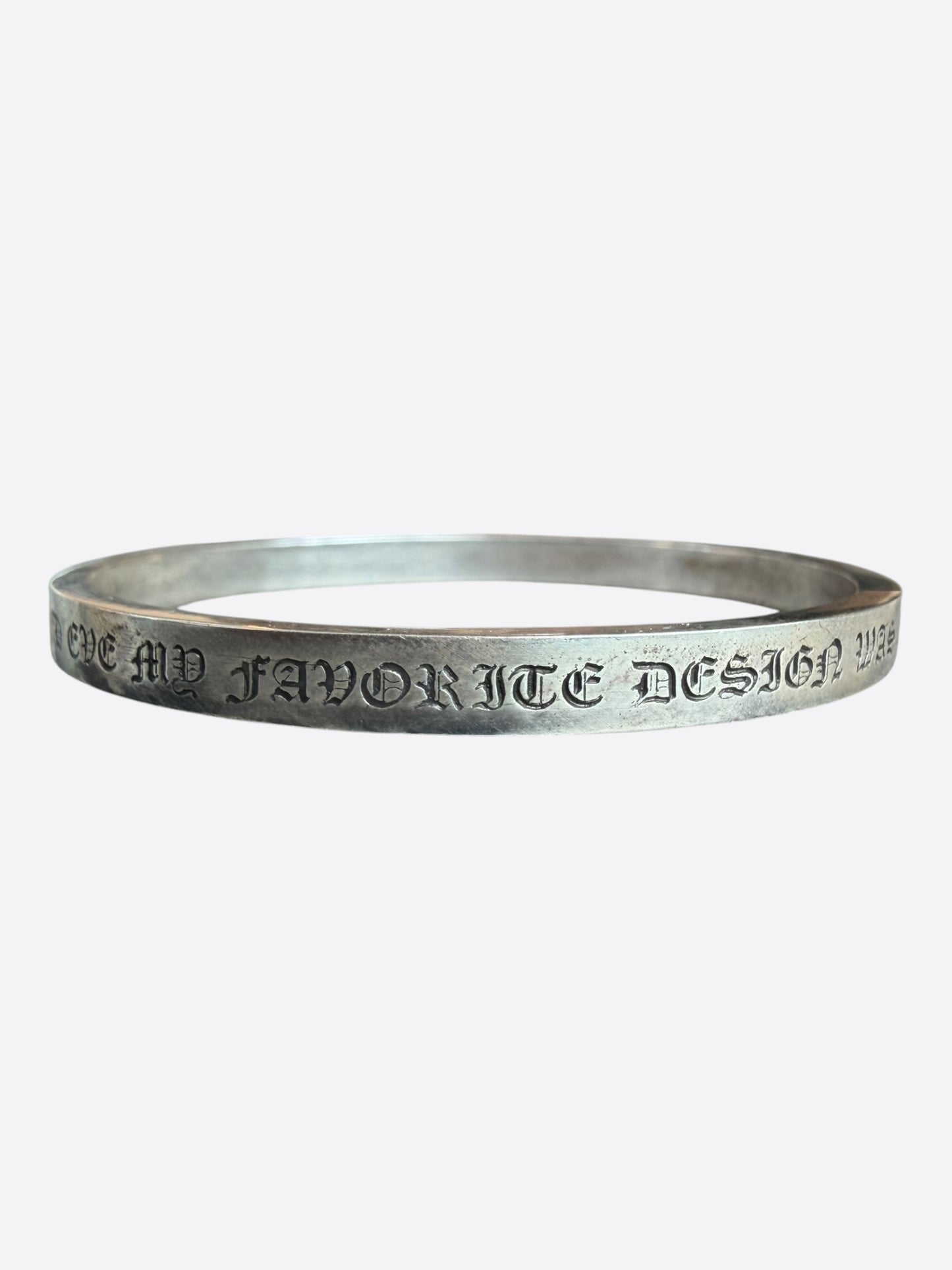 Chrome Hearts Silver Spacer Bangle Bracelet