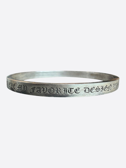 Chrome Hearts Silver Spacer Bangle Bracelet