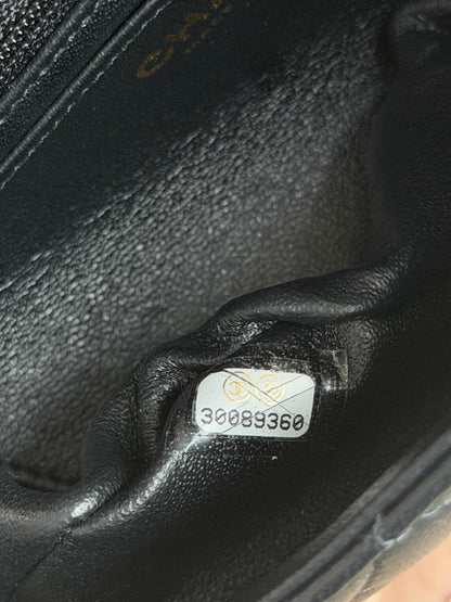 Chanel Black Lambskin Mini Rectangular Classic Flap Bag