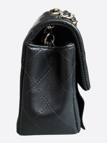 Chanel Black Lambskin Mini Rectangular Classic Flap Bag