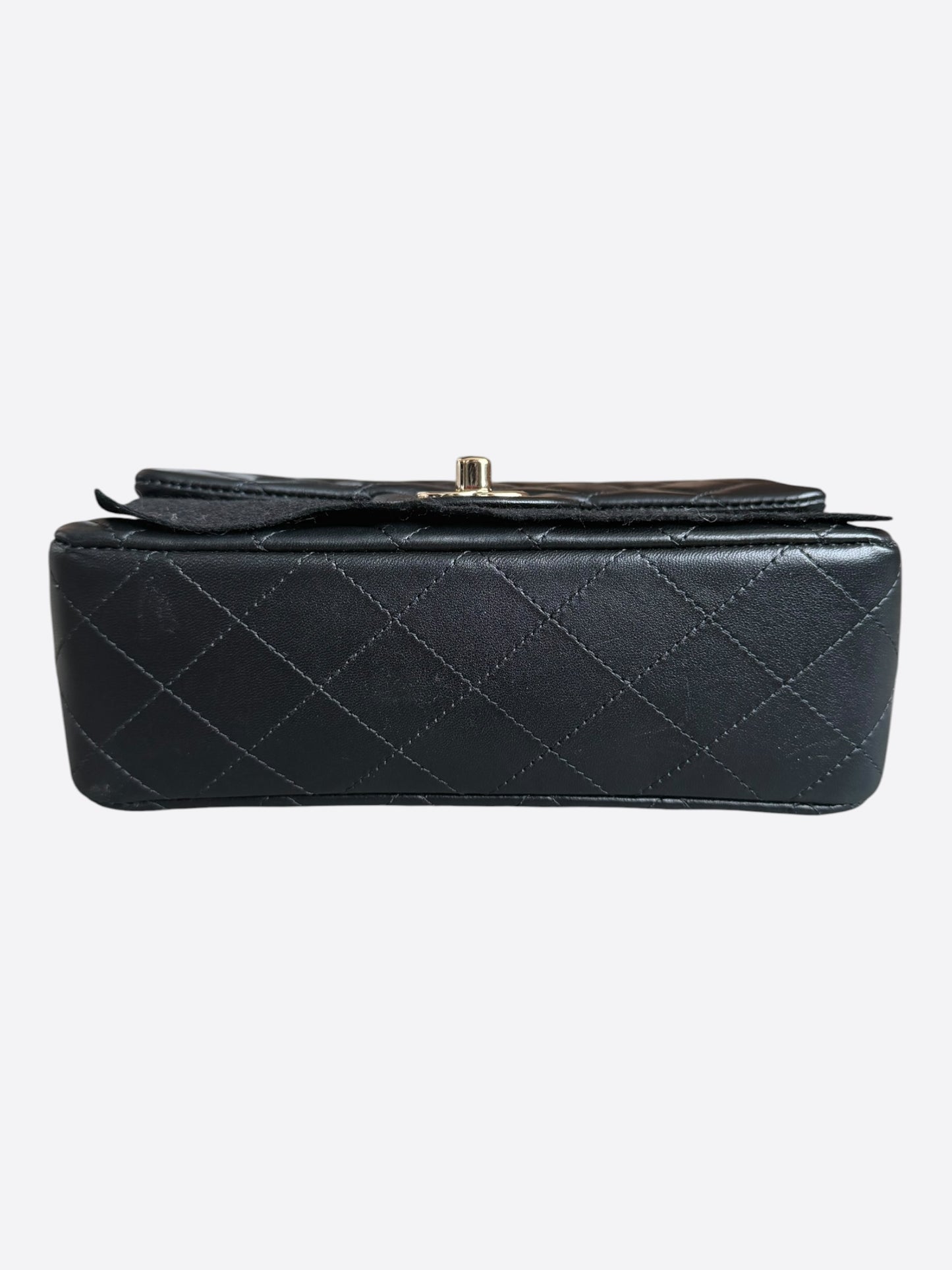 Chanel Black Lambskin Mini Rectangular Classic Flap Bag