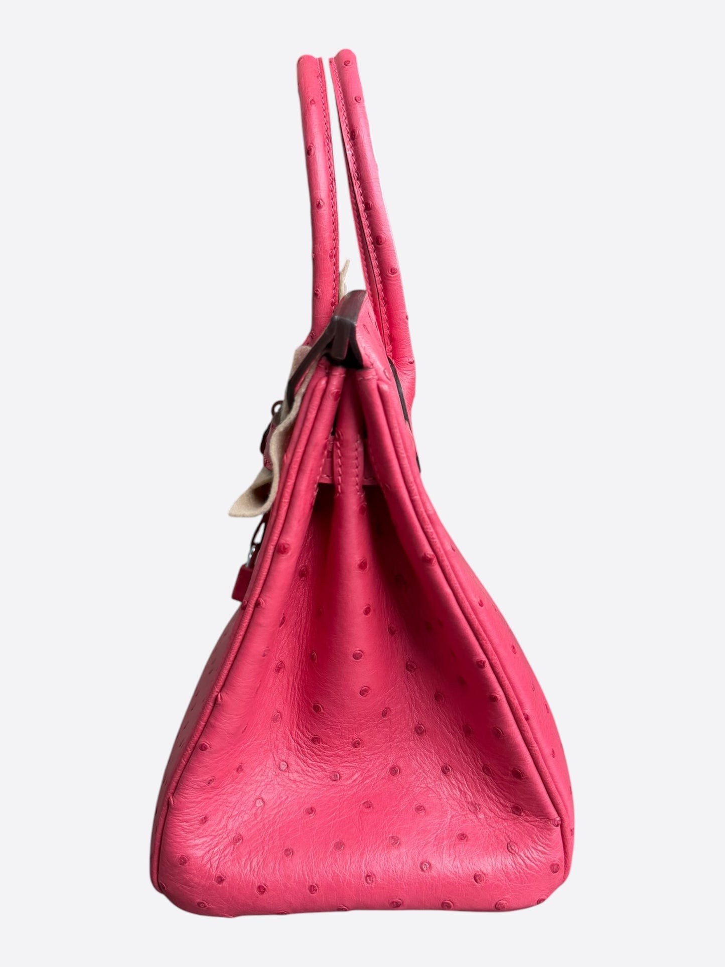 Hermès Pink Ostrich & Palladium Hardware Birkin 30