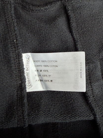Chrome Hearts Black & White Horseshoe Logo Cemetery Cross Jacquard Sweatpants