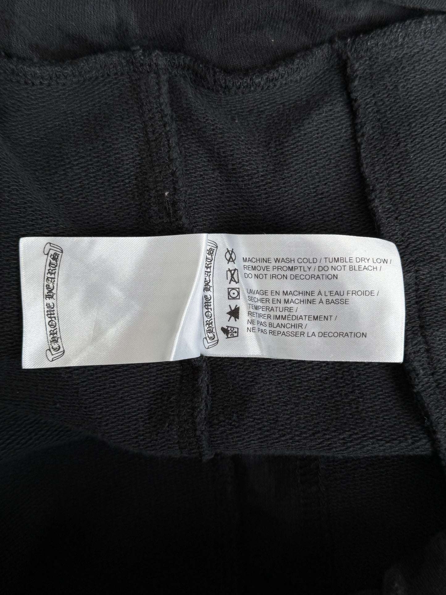 Chrome Hearts Black & White Horseshoe Logo Cemetery Cross Jacquard Sweatpants