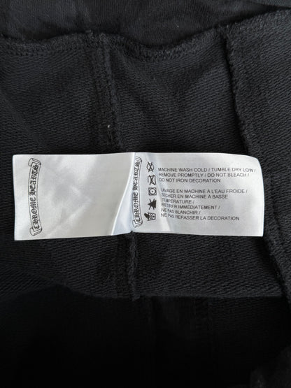 Chrome Hearts Black & White Horseshoe Logo Cemetery Cross Jacquard Sweatpants